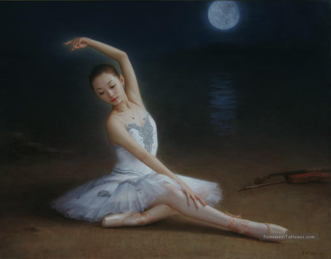 ballet solitaire fille chinoise Peintures à l'huile